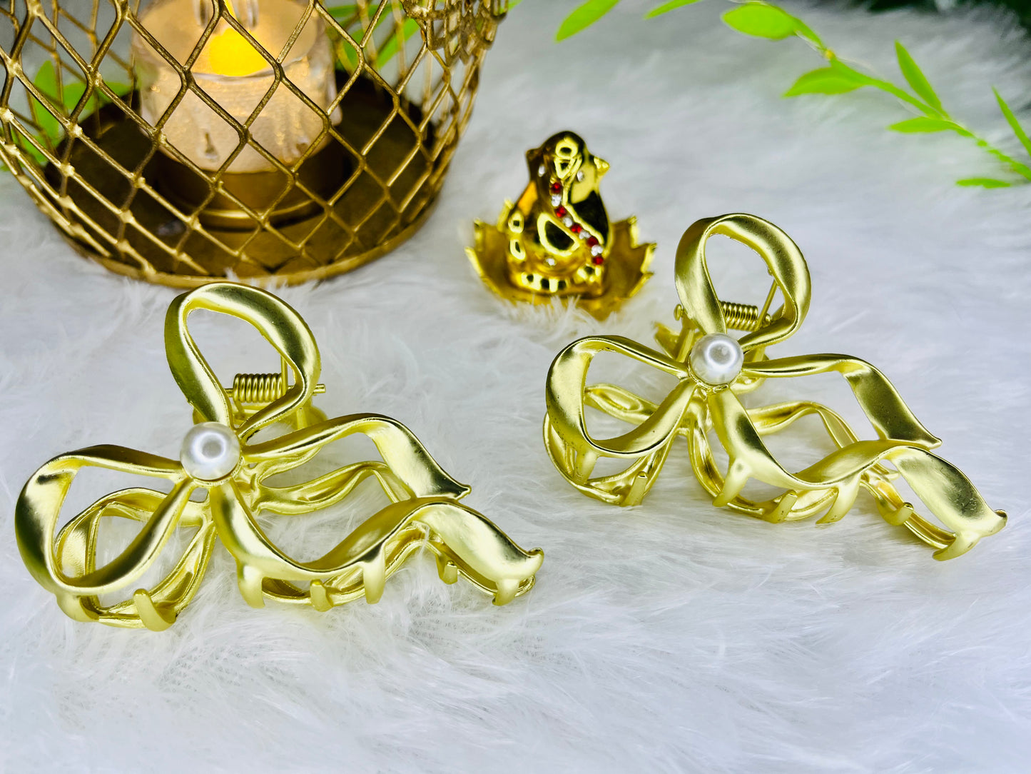 🌟 Blendora Modern Coffee Hair Clutcher – Premium Metal Finish | Strong Grip Hair Claw for Women & Girls