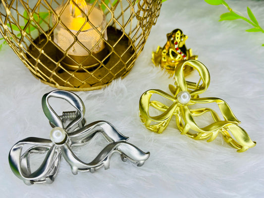 🌟 Blendora Modern Coffee Hair Clutcher – Premium Metal Finish | Strong Grip Hair Claw for Women & Girls