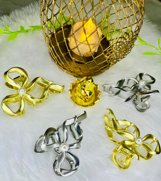 🌟 Blendora Modern Coffee Hair Clutcher – Premium Metal Finish | Strong Grip Hair Claw for Women & Girls